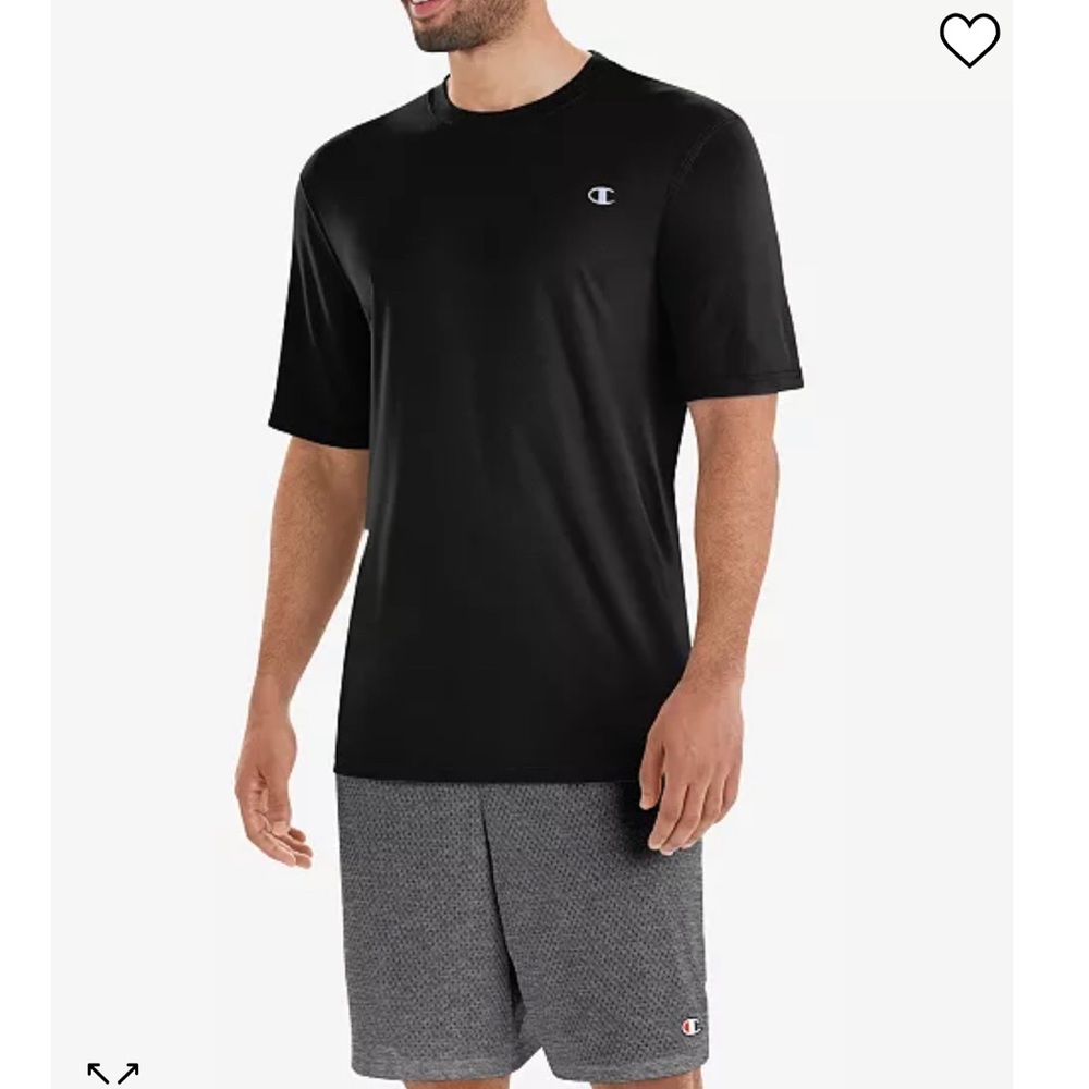 NWT Champion Black Double Dry short sleeve athletic T-shirts.